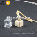 empty square aroma diffusers car perfume bottles glass